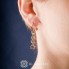 Серьги "ДНК" красное Au  585