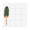 Брошь "Перо" позолота