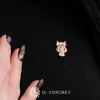 Брошь "Совушка" Au 585