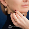 Серьги "Атом" позолота