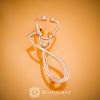 Брошь "Фонендоскоп  №12" Au 585